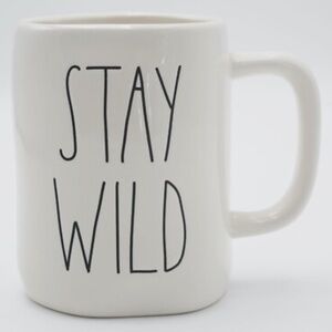 Rae Dunn Stay Wild White Ceramic Coffee Tea Mug
